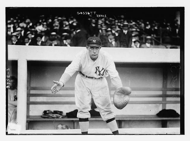 Dick Gossett of the New York Yankees in 1913 at the Polo Grounds.